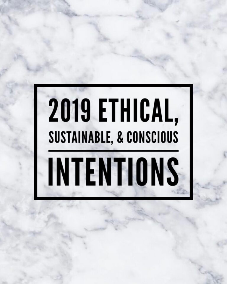 2019 Ethical, Sustainable, and Conscious Intentions